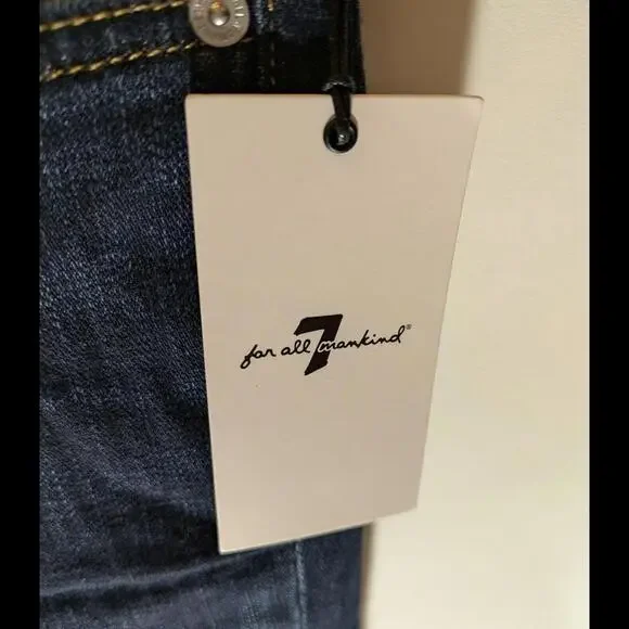 NWT $208 Womens 7 For All Mankind Original Bootcut CLX Denim Blue Jeans Size 27 - Picture 2 of 5